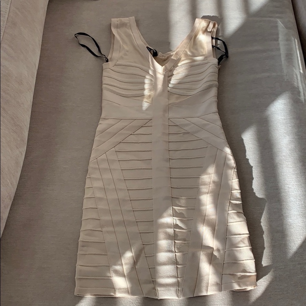 Cream bandage dress